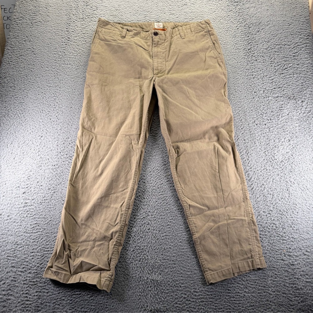 Dockers Pant Mens 36x30 Brown Cotton khakis Straight Stretch Workwear Utility‎